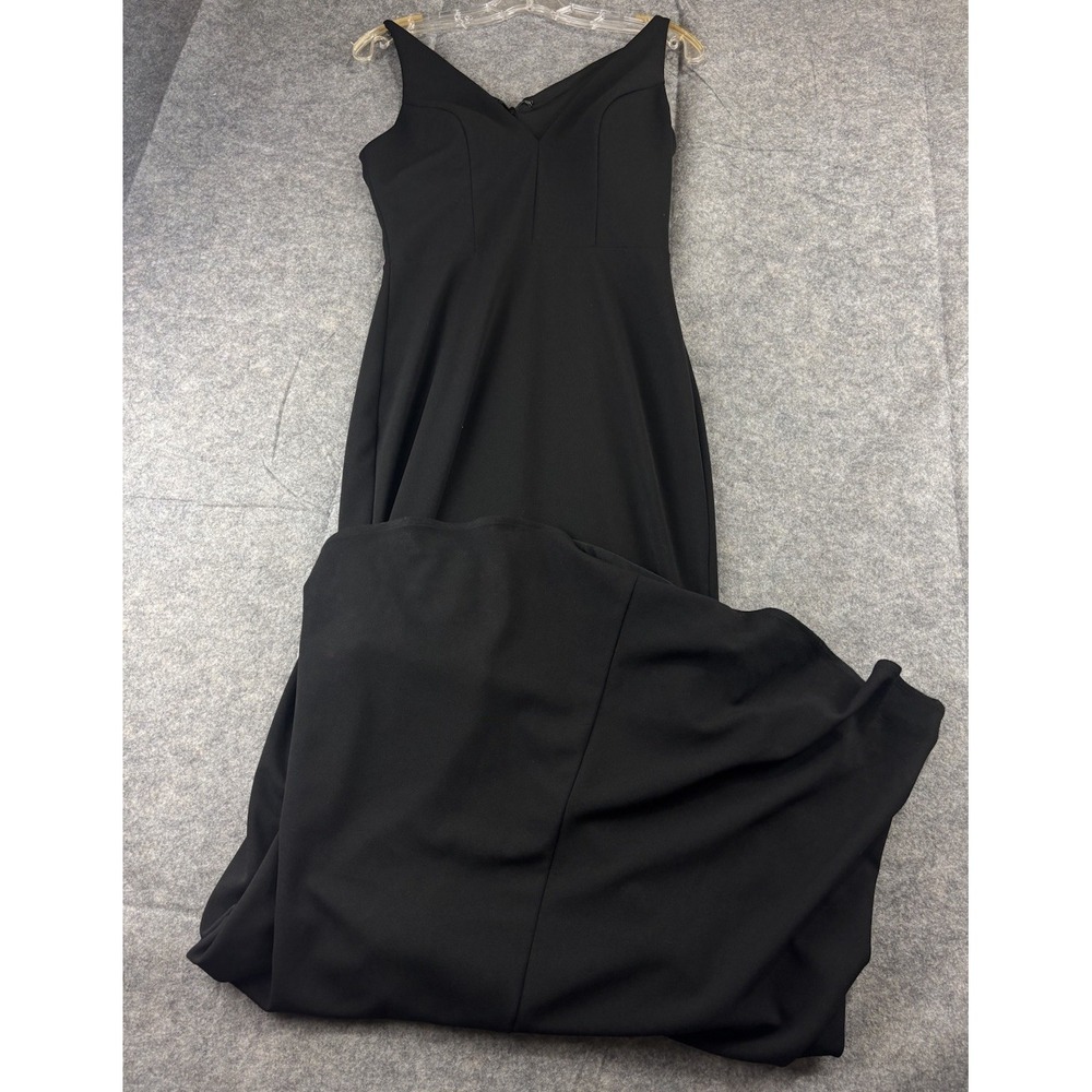 BHLDN Dress Womens 4 Black V-Neck Stretch Formal Maxi‎ Stretch Old Money Classy